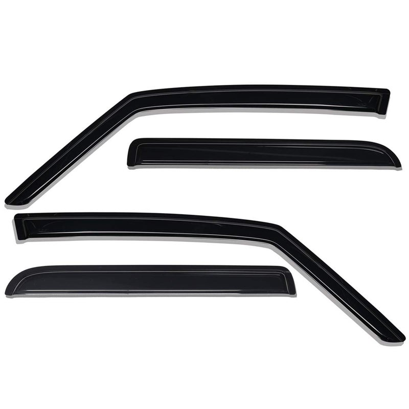 Lightronic واقي نافذة أوتوماتيكي خارجي ليتروينك شديد التحمل، يناسب جيب باتريوت 2007-2017، حماية من الأشعة فوق البنفسجية، واقي مطر، واقي ريح أصلي، تركيب سهل بدون حفر، دخاني داكن، 4 قطع - Image 4